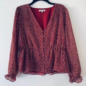 Madewell Peplum Button Up Blouse